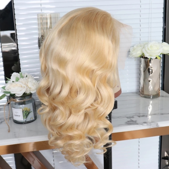 Blonde Human Hair Styled Wig main image 4